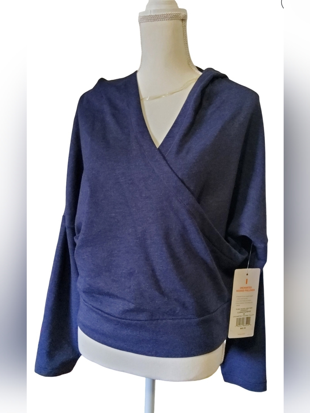 Lucy Uncharted Hooded Pullover in Indigo Heather